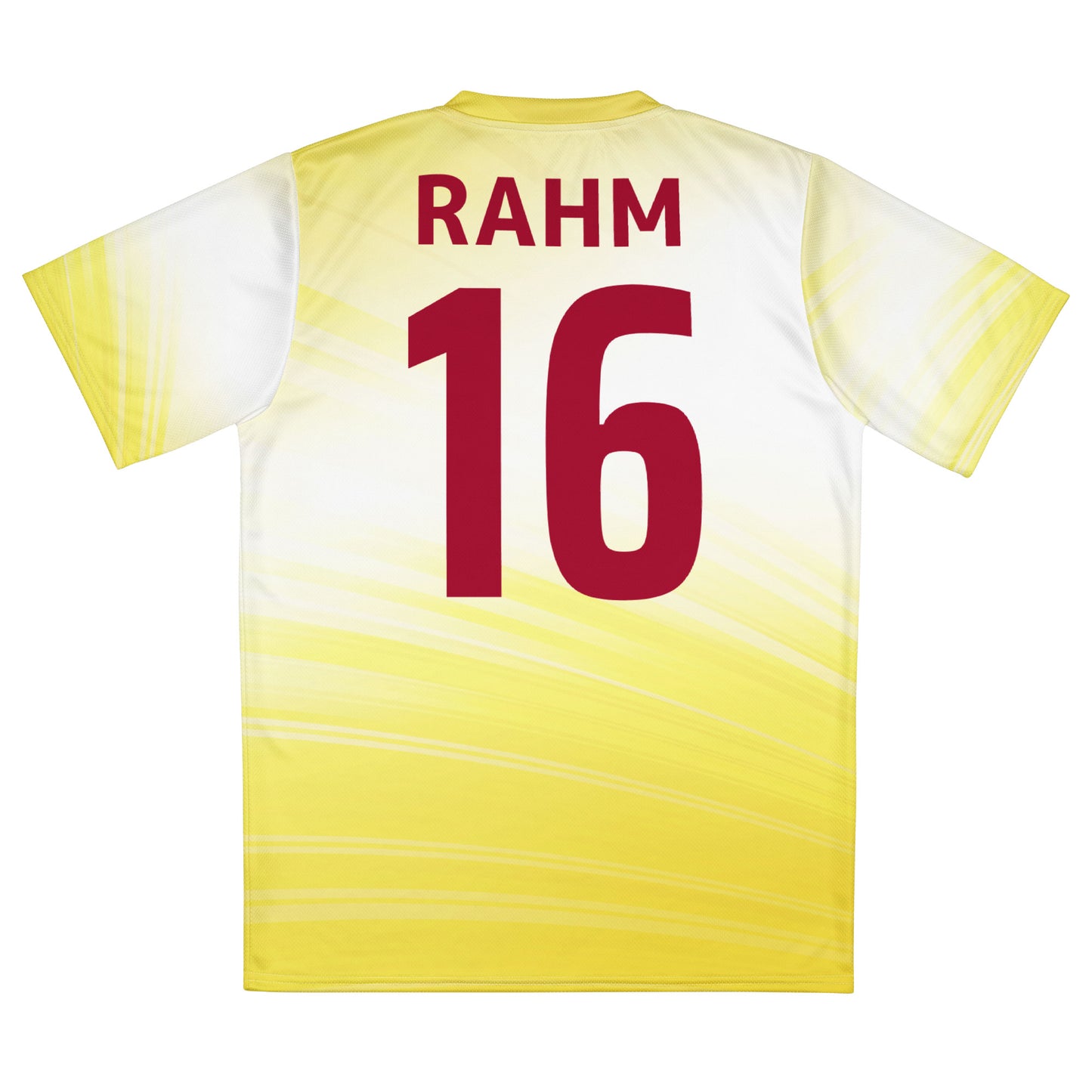 Unisex Golf Jersey – Jon Rahm #16 – Flag of Spain (Sharp Edges-Font) (Back Number Only)