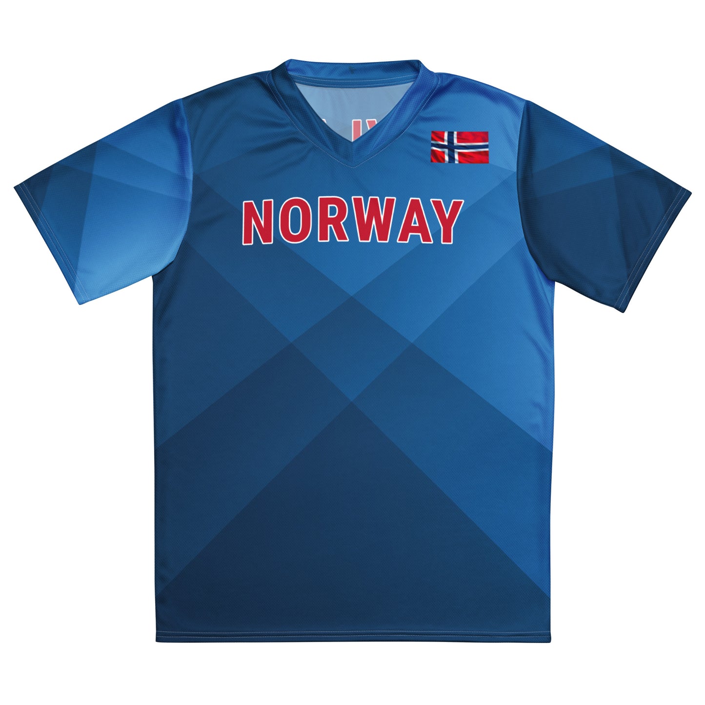 Unisex Golf Jersey – Viktor Hovland #19 – Flag of Norway (Back Number Only) – White Outline