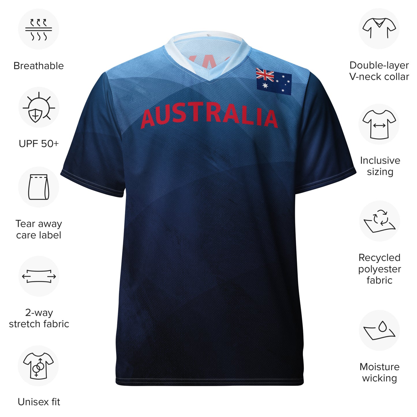 Unisex Golf Jersey – Jason Day #6 – Flag of Australia (Back Number Only)