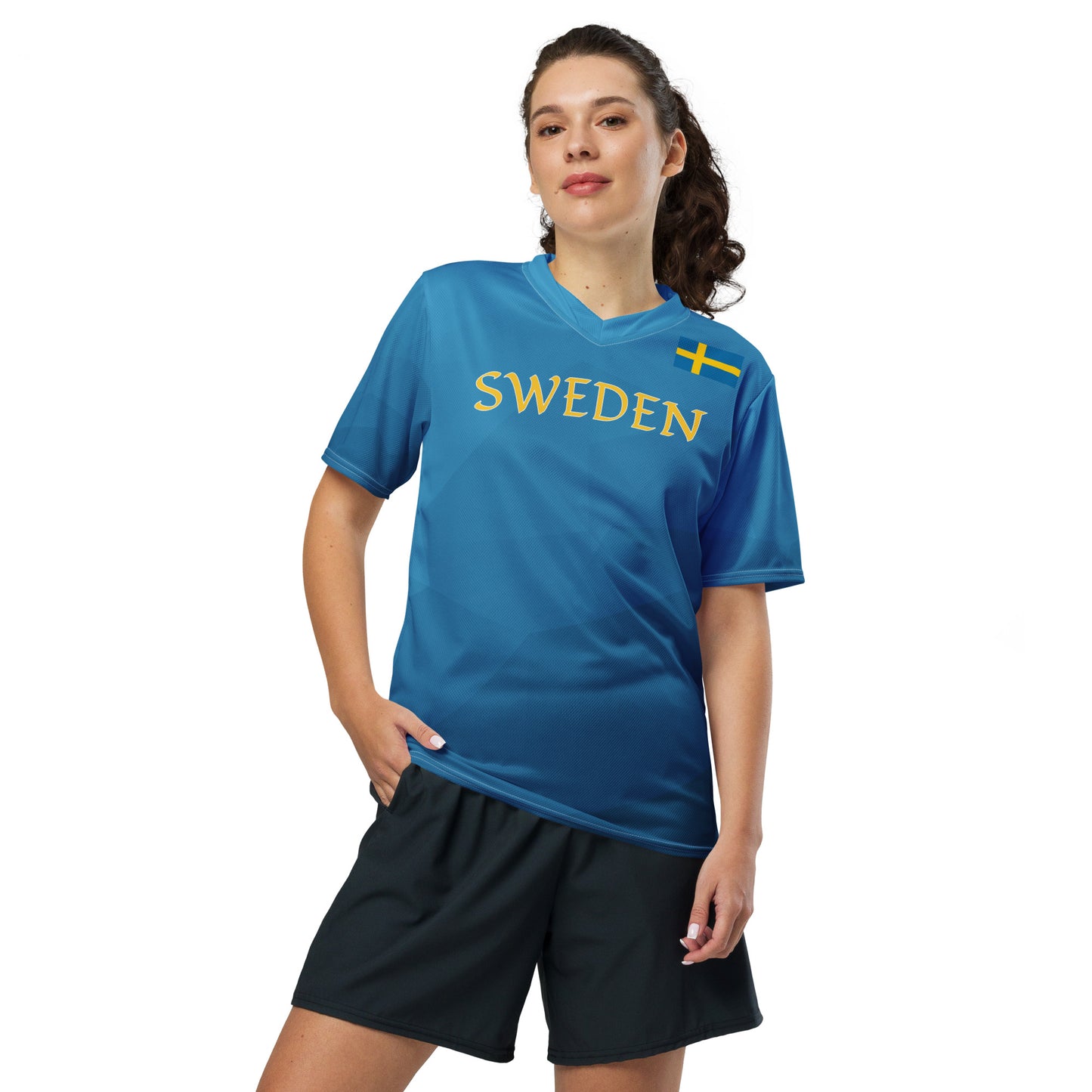 Unisex Golf Jersey – Ludvig Aberg #23 – Flag of Sweden