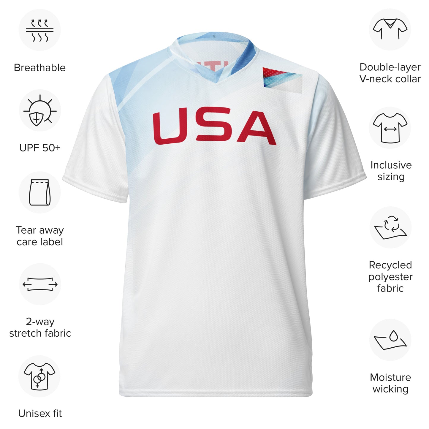 Unisex Golf Jersey – Patrick Cantlay #12 (Back Number Only) – Smaller Number - USA