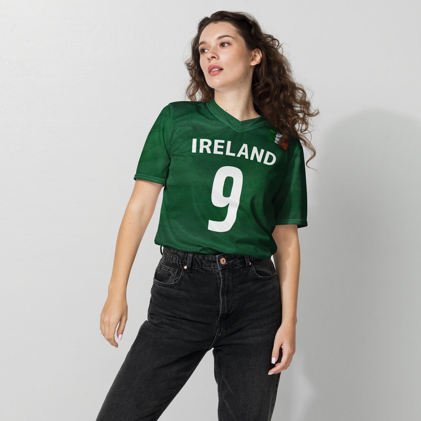 Unisex Golf Jersey – Shane Lowry #9  - Flag of Ireland