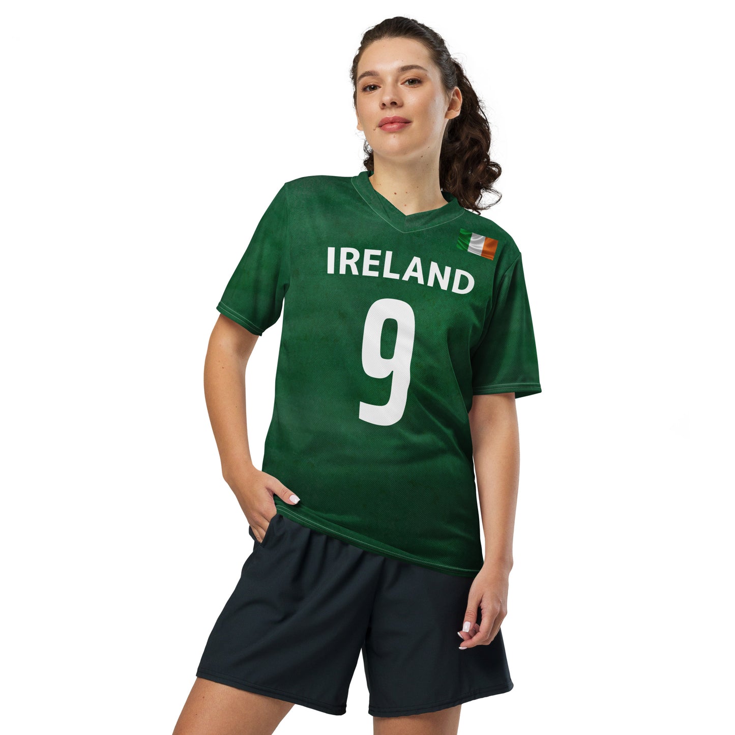 Unisex Golf Jersey – Shane Lowry #9  - Flag of Ireland