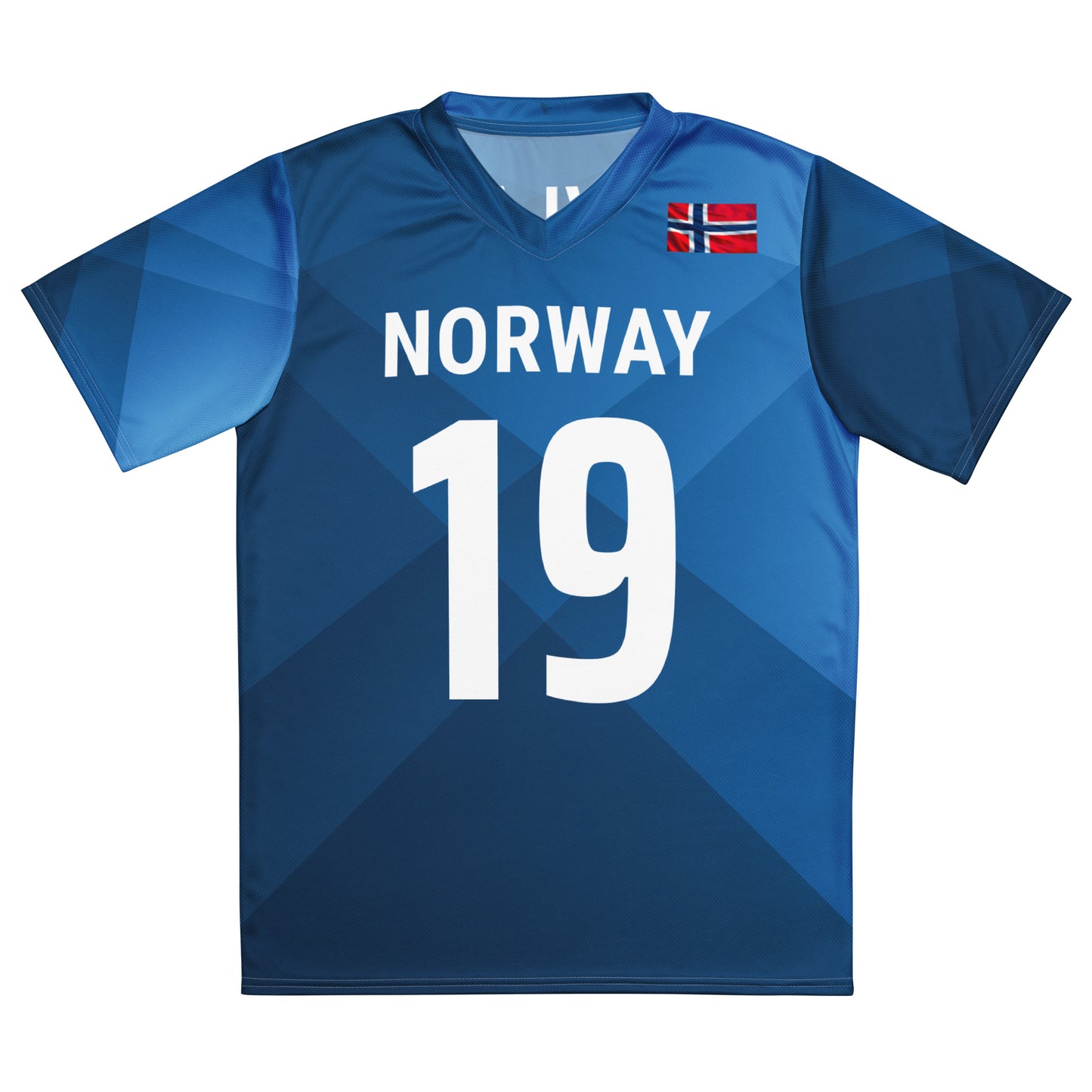 Unisex Golf Jersey – Viktor Hovland #19 – Flag of Norway