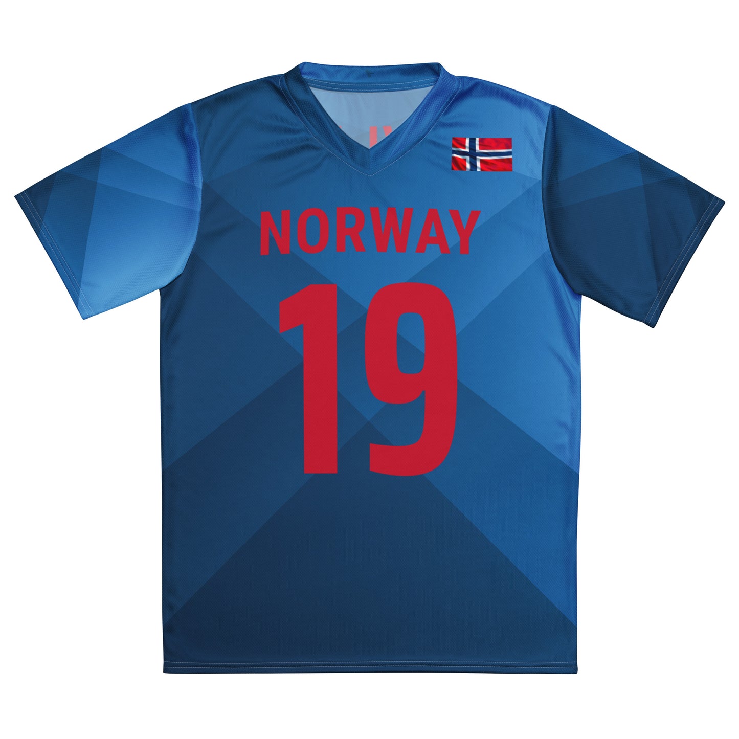 Unisex Golf Jersey – Viktor Hovland #19 – Flag of Norway